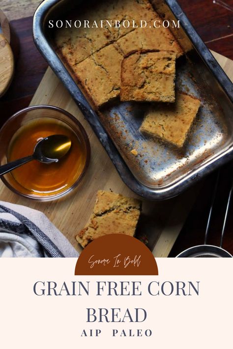 Aip Cornbread, Paleo Christmas Recipes, Paleo Fall Recipes, Paleo Cornbread, Paleo Stuffing, Aip Cookies, Paleo Christmas, Corn Bread Bake, Grain Free Bread