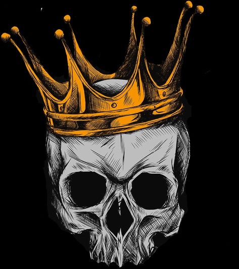 Skull Profile Picture, Skull Wearing Crown, Skull Pfp, Skull Graphic Design, Dark Skull, Eagle Wallpaper, Skull Art Drawing, Animated Wallpapers For Mobile, Swag Cartoon