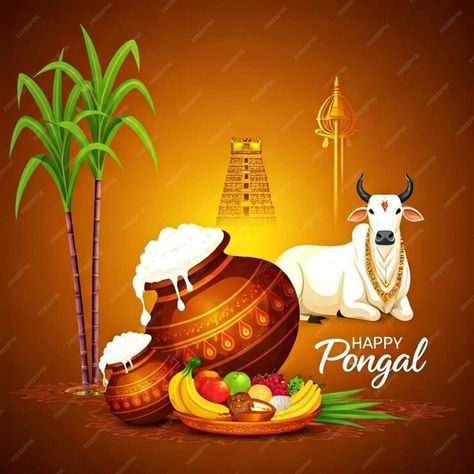 Happy pongal holiday harvest festival of Tamil Nadu South India greeting background | Premium AI-generated image Pongal Festival Images Tamil, Happy Pongal In Tamil, Pongal Festival Images, Pongal Images, Pongal Festival, Pongal Celebration, Happy Pongal, Festival Image, Harvest Festival