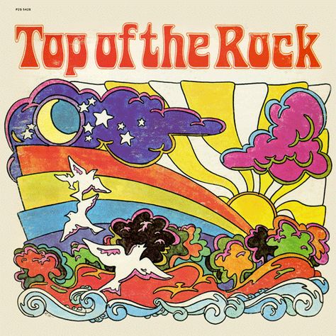 70′s Top Of The Rock Album Cover (via:... - The Groovy Archives Nana Painting, 70s Illustration, Main Aesthetic, Label Inspiration, Room Collage, Room Pics, Collage Pics, Rock Album Covers, 70s Art