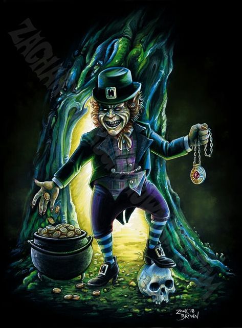 Evil Leprechaun, Leprechaun Movie, Leprechaun Tattoos, The Leprechaun, Arte Alien, Horror Movie Icons, Horror Artwork, Dragon Ball Art Goku, Retro Horror