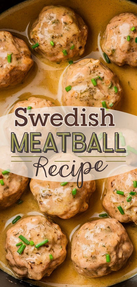 Easy and comforting, this Swedish Meatball recipe is packed with flavor, featuring juicy meatballs in a creamy, savory sauce! Meatballs In Sauce Recipe, Creamy Meatball Sauce, Meatball Appetizer Sauce, Meatball Sauce Recipes Easy, Meatball Sauce Recipes, Swedish Meatballs Sauce, Sweetish Meatballs Recipe, Easy Swedish Meatball Sauce, Swedish Meatball Gravy