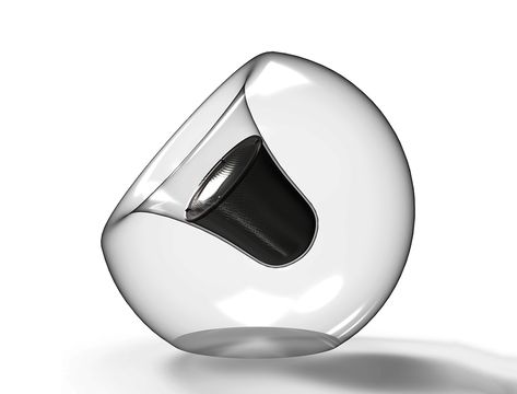 The FiPo looks like an evolved solo version of Harman Kardon's Soundsticks. Designed as a unit that fits into a spherical glass structure, the FiPo (which Bamboo Chandelier, Macbook Keyboard, Glass Structure, 강아지 그림, Audio Design, Harman Kardon, Speaker Design, Tea Packaging, Yanko Design