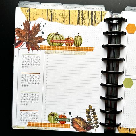 RUSTIC AUTUMN 🤗🍂🪵🧡 October Agenda Planner - Monthly Goals & Planner Pages Plan with me over on YouTube to watch the monthly setup! 😀👍 Stickers: @planything_ @the_happy_planner Rub-on Transfers: @dollartree Label Paper: @amazon Stamp: @journalsayshop Ink: @ranger_ink Washi: @planything_ @daiso_usa Markers: @mildliner_official Inserts: @the_happy_planner @squairdshop #monthlylayout #planwithme #beforethepen #creativeplanning #decorativeplanning #monthlygoals #classichappyplanner #mon... Monthly Goals Planner, Autumn October, Rustic Autumn, Rub On Transfers, Plan With Me, Planning Inspiration, Monthly Goals, Planner Monthly, Agenda Planner