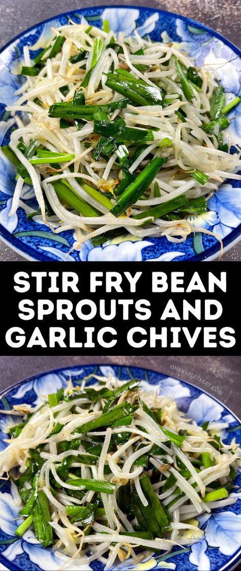 Stir Fried Bean Sprouts, Bean Sprouts Korean Side Dish, Recipes With Bean Sprouts, Beansprout Recipes, Bean Sprouts Recipes, Bean Sprout Stir Fry, Stir Fry Bean Sprouts, Beans Sprouts, Meatless Meals Easy