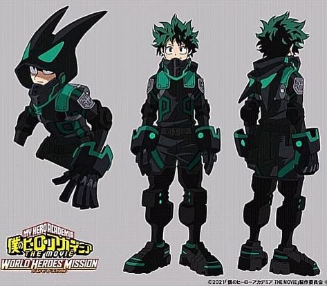 Deku Suit Design, Izuku Hero Costume, Deku Costume Design, Izuku Midoriya Hero Costume, Deku Hero Suit, Mha Hero Costumes Ideas, Robot Design Sketch, Villain Costumes, Dope Cartoon Art