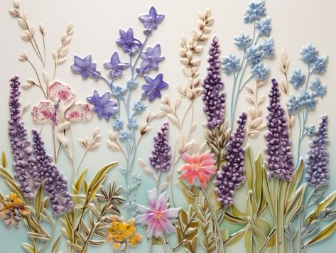 TileArtistry - Etsy Lavender Kitchen Cabinets, Floral Backsplash Kitchen, Flower Tile Backsplash, Lavender Kitchen Decor, Lavender Kitchen, Barn Restoration, Lavender Interior, Flower Tiles, Decorative Tile Backsplash