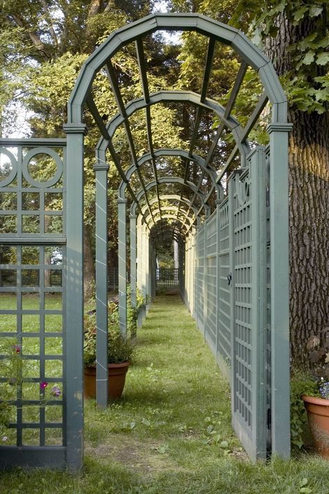 Garden Arbor Arbors And Pergolas Garden Archway, Diy Arbor Trellis, Pergola Gate, Garden Arbor Ideas, Arbor With Gate, Garden Arbor With Gate, Fence Arbor, Lattice Ideas, Arched Pergola