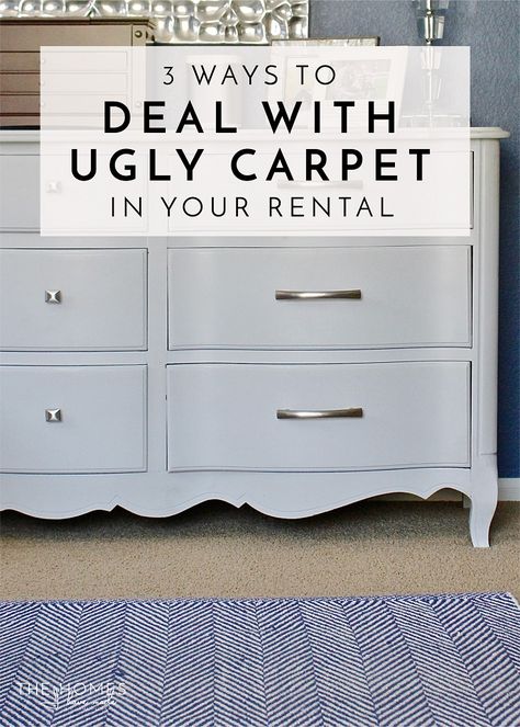 Apartment Bedroom Carpet, Apartment Carpet Covering, Covering Carpet In A Rental, Apartment Decorating With Carpet, Cover Carpet In Rental, Carpet Cover Up Ideas, Renter Friendly Carpet Cover, How To Cover Carpet In A Rental, Apartments With Carpet