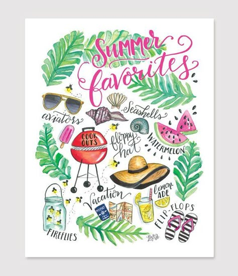 All Things Color ART! Seasonal Pictures, Happy Graphics, Lily And Val, Year Journal, Apron Ideas, Summer Magic, Summer Drawings, Wallpaper Summer, William Ellis