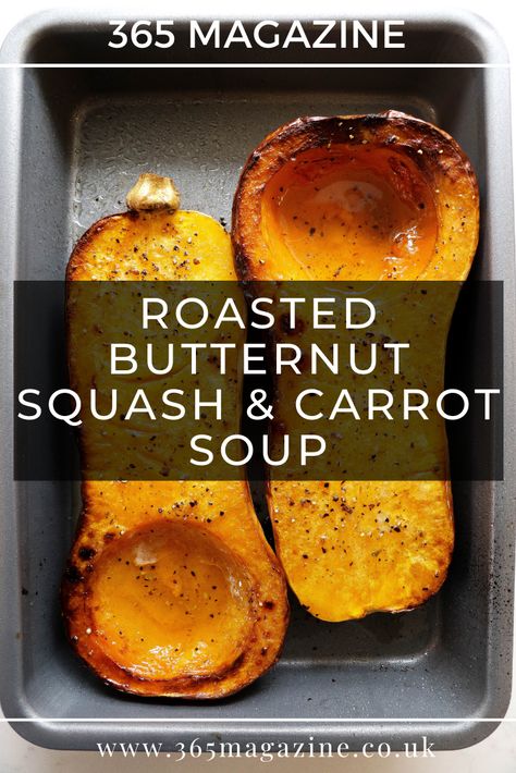 Roasted Butternut Squash & Carrot Soup Carrot Squash Soup, Butternut Squash Carrot Soup, Squash Carrot Soup, Butternut Squash And Carrot Soup, Squash And Carrot Soup, Carrot Soup Recipes, Butternut Soup, Carrot Soup, Soup Season