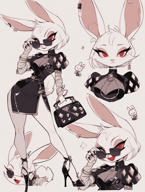 Anthro Cow Character Design, Bunny Creature Design, Cute Bunny Character Design, Fursonas Art, Bunny Outfit Drawing, Crystal Cooperson, Bunny Girl Oc, Bunny Girl Drawing, Rabbit Anthro