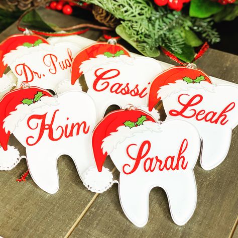 New in shop #dental #dentist #dentalcrafts #dentistoffice #dentalassistant #dentalhyienist #dentistrymyworld Dental Christmas Decorations, Christmas Dental Office Decor, Dental Christmas Decor, Dental Office Christmas Decor, Tooth Ornaments, Dental Assistant Study, Dental Shirts, Dental Gifts, Dental Office Decor