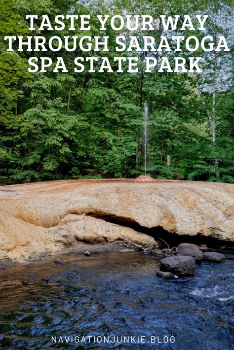 The Saratoga Spa State Park is home to 13 mineral springs, each with its own unique mineral content and believed health benefits. Bring a cup and taste your way through the park! #saratogaspastatepark #newyork #explorelocally #mineralsprings Carribean Travel, Saratoga Springs Ny, Travel Bucket List Usa, Us Road Trip, Usa Travel Guide, Saratoga Springs, Us Destinations, American Travel, Usa Travel Destinations