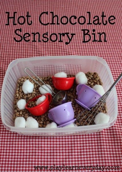 Hot Chocolate Sensory, Sensory Preschool, Christmas Sensory, Weekly Themes, Sensory Tubs, Sensory Tub, Education Games, Bin Bin, Natural Play