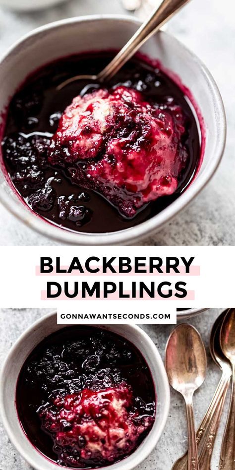 Blackberry Dumplings Blackberry Dumplings Recipe, Farm Cooking, Blackberry Shortcake, Blackberry Dumplings Old Fashion, Blackberry Dumplings, Blackberry Dessert Recipes, Blackberry Dessert, Blueberry Ice Cream, Dessert Places