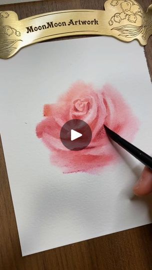 89K views · 2.9K reactions | ✨Quick Watercolor painting of a pink rose in wet-in-wet technique. ✨ 
If you're intereted in learning how to painting it, I've got just the thing for you! Join my Patreon page, and you'll gain exclusive access to a library filled with over 100 Realtime Ad-Free Watercolor painting tutorials, including 50 tutorials with voiceover. Check link here, https://www.patreon.com/MoonMoonArtWork

#rosewatercolor #rosepainting #pinkrosewatercolor #rosewatercolorpainting #watercolortutorial #watercolorprocess #watercolorprocessvideo #artinprocess #artinprogressstudio #paintingarose #howtowatercolor #howtopaint #flowerpainting #flowerwatercolor #watercolorflowers #watercolorcreator #pinkroses🌷 #watercolorartist #torontoartist #torontowatercolor #torontopainter #watercolor # Rose Painting Watercolor, Apple Watercolor, Water Paints, Quick Watercolor, Rose Artwork, Watercolor Painting For Beginners, Color Theory Art, Learn Watercolor Painting, Watercolor Flowers Tutorial