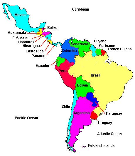 Latin America Map Latin America Map, Central America Map, Map Of South America, World Map With Countries, South America Map, Continents And Oceans, Campus Map, America Map, School Help