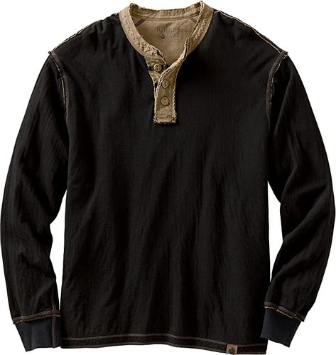 Amazon.com: Legendary Whitetails Men's Standard Fully Charged Henley Shirt, Navy, X-Large : Clothing, Shoes & Jewelry Rugged Look, Country Shirts, Henley Shirt, Henley Shirts, Vintage Men, Shoes Jewelry, Pure Cotton, Black Shirt, Long Sleeve Tshirt Men