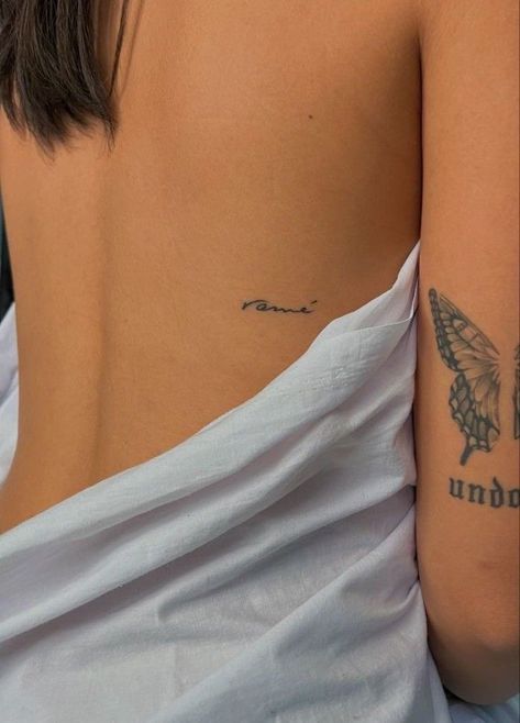 Minimalist Tattoos For Women, Fonts For Tattoos, Tattoos Fonts, Tattoo T, Hidden Tattoos, Petite Tattoos, Hand Tattoos For Women, Minimalist Tattoos, Classy Tattoos