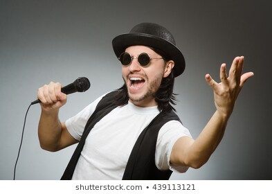 Similar Images, Stock Photos & Vectors of Studio portrait of a handsome young man singing to the microphone - 556857775 | Shutterstock Screaming Into Microphone, Man Singing, Stock Photos Funny, Funny Man, Studio Portrait, Studio Portraits, Man Humor, Karaoke, Photo Image