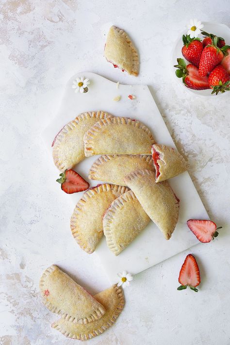 Strawberry Empanadas Mexican, Strawberry Empanadas Recipe, Strawberry Empanadas, Dessert Empanadas Recipe, Muy Delish, Empanadas Recipe, Stay At Home Moms, Strawberry Filling, Strawberry Desserts