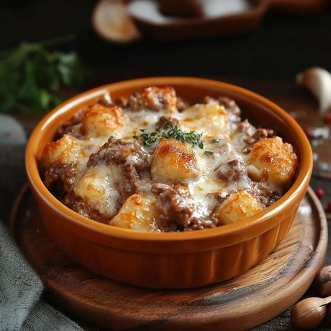 EASY ANGEL BEEF CASSEROLE Ground Beef Cream Cheese, Cheeseburger Meatloaf, Baked Meatloaf, Mexican Casserole Recipe, Chicken Parmesan Pasta, Chicken Pasta Bake, Garlic Parmesan Chicken, Beef Tips, Tater Tots