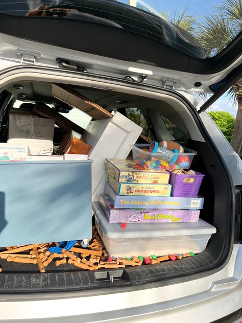 Loaded up! Life of a Play Therapist ;) . . #lifeofatherapist #therapistlife #playtherapist #playtherapistlife . #thehealingplayroom #playtherapy #childparenttherapy #playtherapist #childpsychotherapy #Childparentpsychotherapy #Circleofsecurityparenting #Circleofsecurityinternational #childparentrelationshiptherapy #behaviormanagement #therapeuticplay #childanxiety #childhoodanxiety #supportingchildren #childtherapists #learnthroughplay #childtherapy #adversechildhoodexperiences #ACEscores # Rbt Therapist Aesthetic, Aba Therapist Aesthetic, Child Therapist Aesthetic, School Based Therapist, Child Life Specialist Aesthetic, Therapist Aesthetic, Circle Of Security, Behavior Therapist, Play Therapist