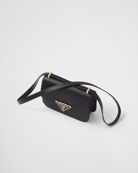 Prada Leather Shoulder Bag, Prada Small Bag, Prada Sling Bag, Black Prada Bag, Tas Prada, Naval Officer, Prada Mini, Mini Envelope, Prada Collection