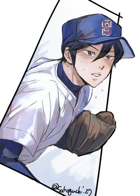 furuya satoru Furuya Satoru, Ace Of Diamond, Ace Of Diamonds, Sports Anime, Haikyuu Anime, Anime Boy, Digital Art, Fan Art, Drawings