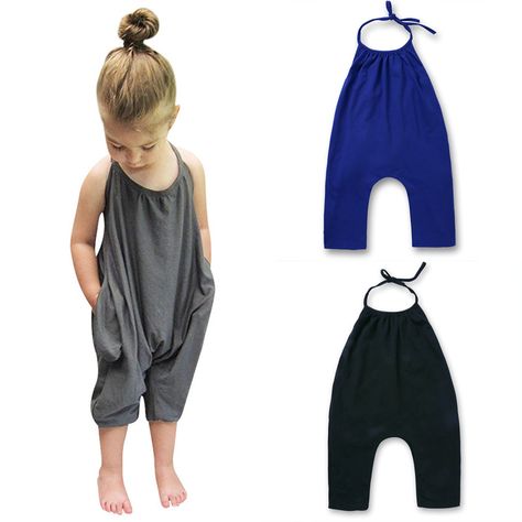 Plain Summer Off-shoulder jumpsuits Little Girls Check more at https://sofisang.com/product/casual-toddler-kids-jumpsuit-plain-summer-off-shoulder-little-girls-rompers/ Black Toddler Hairstyles, Toddler Girls Clothes, Climbing Clothes, Jumpsuit For Kids, Romper Pattern, Toddler Romper, Backless Jumpsuit, Jumpsuits And Romper