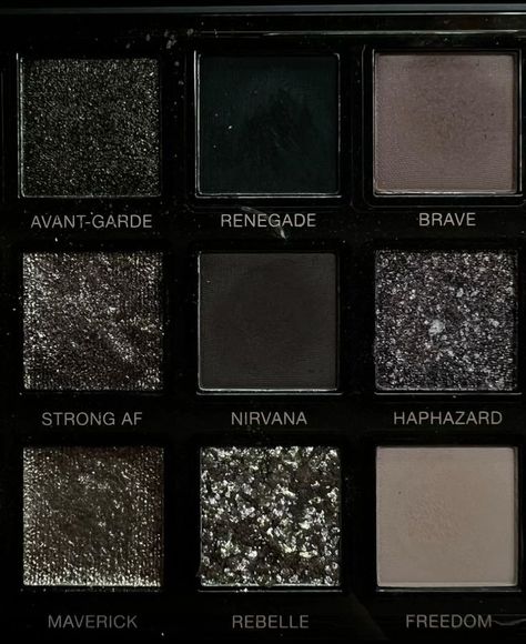 Eyeshadow Names, Dark Eyeshadow, Eyeshadow Pallet, Makeup Pallets, Makeup Palettes, Dark Makeup, Eyeshadow Pallets, Eyeshadow Palettes, Eye Shadows