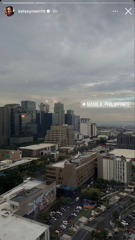 Manila city skyline on a cloudy day Philippines Instagram Story, Philippines Ig Story, Kelsey Merritt Instagram, Manila Skyline, Urban Magic, Manila City, Kelsey Merritt, Manila Philippines, March 2023