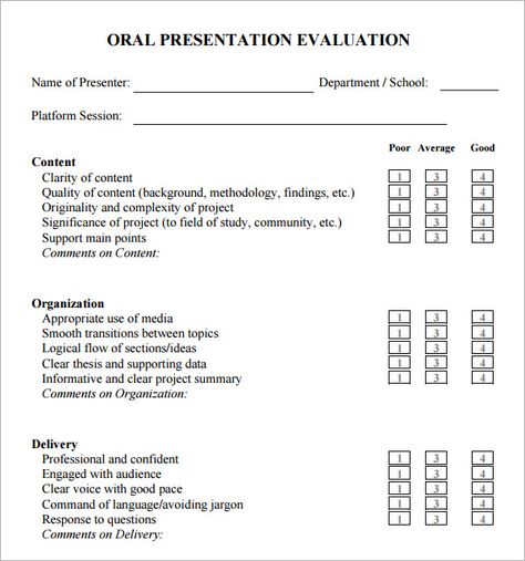 oral presentation evaluation form Presentation Evaluation Form, Training Evaluation Form, Pinterest Problems, Presentation Rubric, Language Logo, Speech Topics, Teacher Evaluation, Questionnaire Template, Form Example