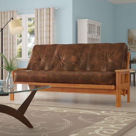 Red Barrel Studio® Leavittsburg Full 80" Loose Back Futon and Mattress & Reviews | Wayfair Futon With Storage, Comfortable Futon, Full Size Futon, Futon Mattress, Best Espresso, Christopher Knight, Types Of Rooms, Futon Sofa, Christopher Knight Home