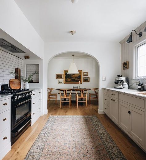 Galley Kitchen Island, Galley Kitchen With Island, The Established Home, Cozy Homestead, Grace Start, Established Home, Stoffer Home, Jean Stoffer, Dutch Home