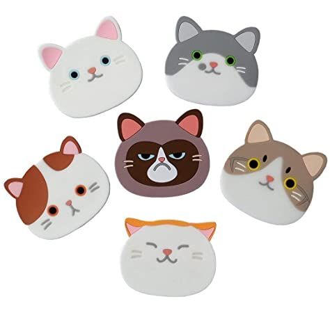 Cat Cup, Silicone Coasters, Cat Coasters, 강아지 그림, Wedding Gift Registry, Cup Mat, Cup Coaster, Cork Coasters, Cat Decor