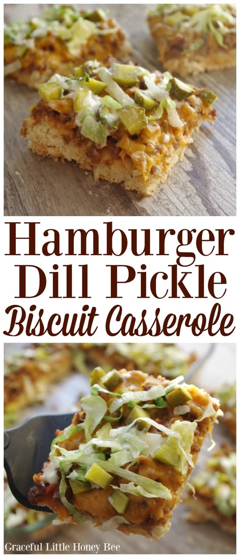 Casseroles Beef, Casserole Hamburger, Pickle Party, Casserole Beef, Biscuit Casserole, Pickle Vodka, Biscuits Casserole, Pickle Recipes, Dill Recipes