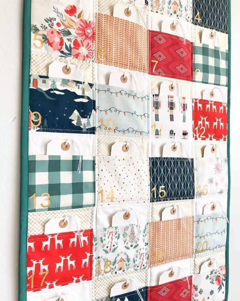 Diy Sewn Advent Calendar, Quilt Advent Calendar, Quilted Advent Calendar Pattern, Fabric Advent Calendar Diy, Sew Advent Calendar, Sewing Advent Calendar, Advent Calendar Sewing Pattern, Sewn Advent Calendar, Advent Calendar Quilt