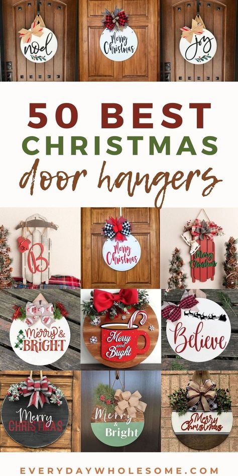 Cricut Christmas Wreath Ideas, Diy Christmas Plaques Wooden Signs, Christmas Wooden Rounds, Circle Wooden Signs, Round Boards Ideas, Circle Signs Wooden Diy, Round Signs Wood Diy, Wooden Circle Crafts, Round Wooden Door Hangers