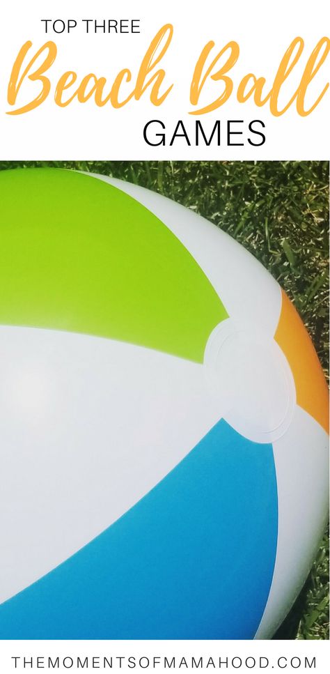 Top Three Beach Ball Games. Three easy, fun Beach Ball Play activity ideas for those hot summer days. Kids Playing Outside, Easy Games For Kids, Beach Ball Games, Happy First Day Of Summer, Large Group Games, Ball Play, Play Activity, Beach Balls, Ball Games