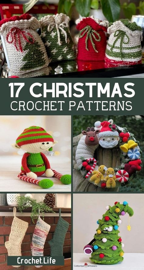 Xmas Crochet, Holiday Crochet Patterns, Crochet Christmas Ornaments Free, Ornaments Crochet, Crochet Ornament Patterns, Christmas Crochet Patterns Free, Crocheted Christmas, Gnomes Christmas, Crochet Snowflake Pattern