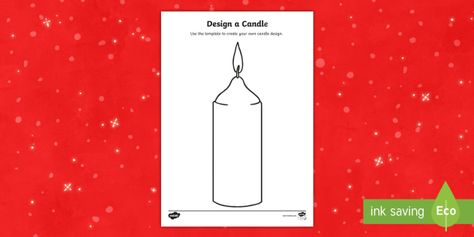 ADVENT CANDLE Candle Template, Advent Candle, Christmas In England, Empty Candle, Advent Candles, Star Of Bethlehem, Candle Craft, Free Teaching Resources, Candles Crafts