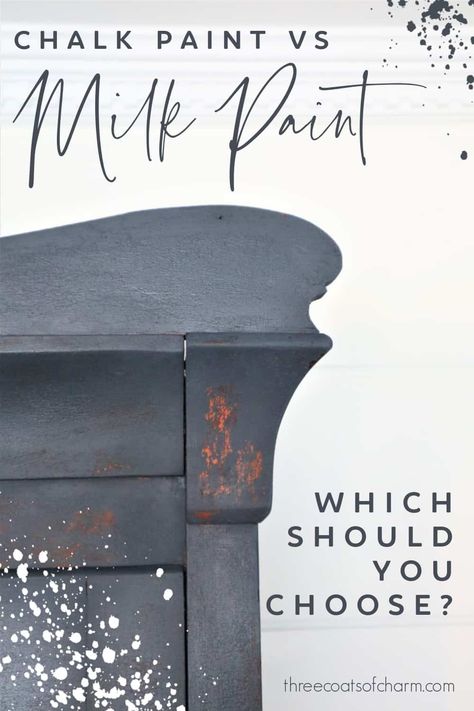 Chalk Paint Vs Milk Paint, What Is Milk Paint, Milk Paint Recipes, Diy Chalk Paint Recipe, Milk Paint Furniture, Milk Paint Colors, Chalk Paint Recipe, Painting Old Furniture, Furniture Painting Tips