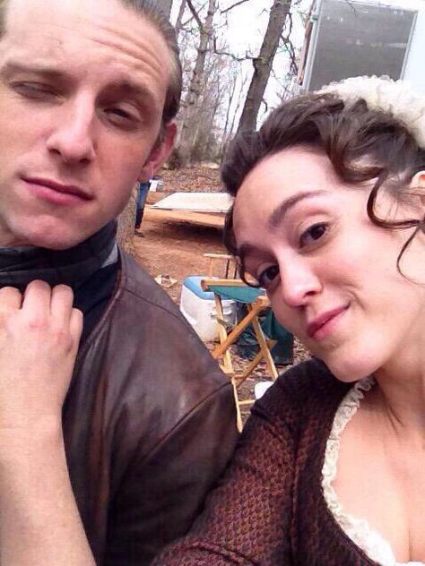 Jamie Bell and Heather Lind on set of Turn: Washington's Spies Heather Lind, Turn Washington's Spies, Jamie Bell, On Set, Movies And Tv Shows, Washington, Tv Shows, Feelings, Turn Ons