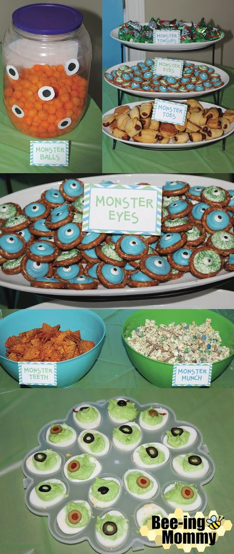 Monster University Birthday, Monster Teeth, Eyes Monster, Monsters Inc Baby Shower, Little Monster Party, Monster First Birthday, Monster Baby Showers, Ideas Birthday Party, Monster Birthday Party