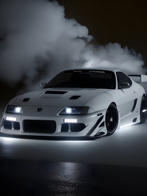 White Supra, Bmw Art, Toyota Supra Mk4, Golf Mk2, Best Jdm Cars, Cool Car Pictures, Music Album Covers, Tuner Cars, First Car