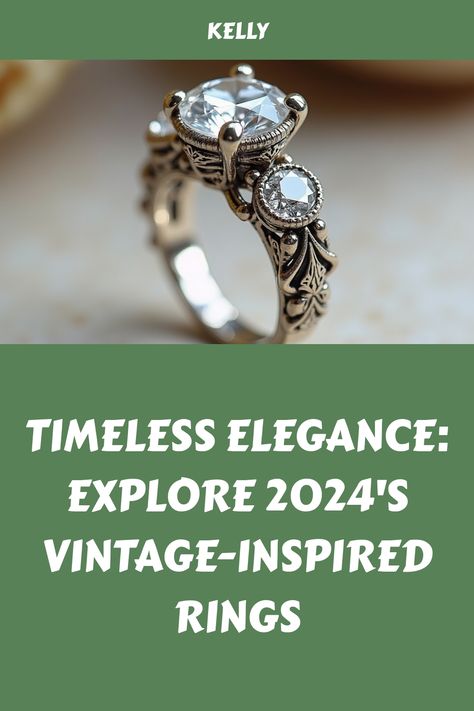 Discover the beauty of vintage-inspired rings making a comeback in 2024! From intricate designs to exquisite gemstones, these rings embody timeless elegance and charm. Explore the most popular vintage designs that are perfect for any occasion. Perfect for engagement, anniversary, or just because! Bookish Engagement Ring, Hippie Engagement Ring Bohemian, Unconventional Engagement Rings Vintage, Vintage Ring Settings, Vintage Wedding Ring Set, Hippie Engagement Rings, Vintage Inspired Wedding Rings, Victorian Gold Ring, Unconventional Engagement Rings