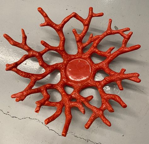 Could be a large candle holder or a centerpiece - so pretty! Coral Craft, Coral Shapes, Coral Candle Holder, Coral Centerpieces, Coral Sculpture Decor, Ceramic Coral, Large Candle Holder, Ceramic Coral Sculpture, Large Coral Sculpture