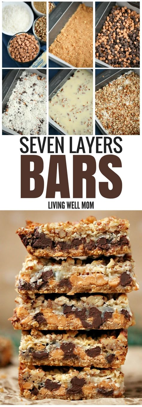 Seven Layer Magic Cookie Bars - with chocolate, butterscotch, coconut, walnuts, graham, and more, this mouthwatering cookie bar recipe is a crowd favorite. Plus it's quick and easy to make! Recipes With Butterscotch Chips, Cooking Artichokes, Barbie Cooking, Weight Watcher Desserts, Magic Cookie Bars, Coconut Dessert, Layer Bars, Quick Dessert Recipes, Cooking Courses